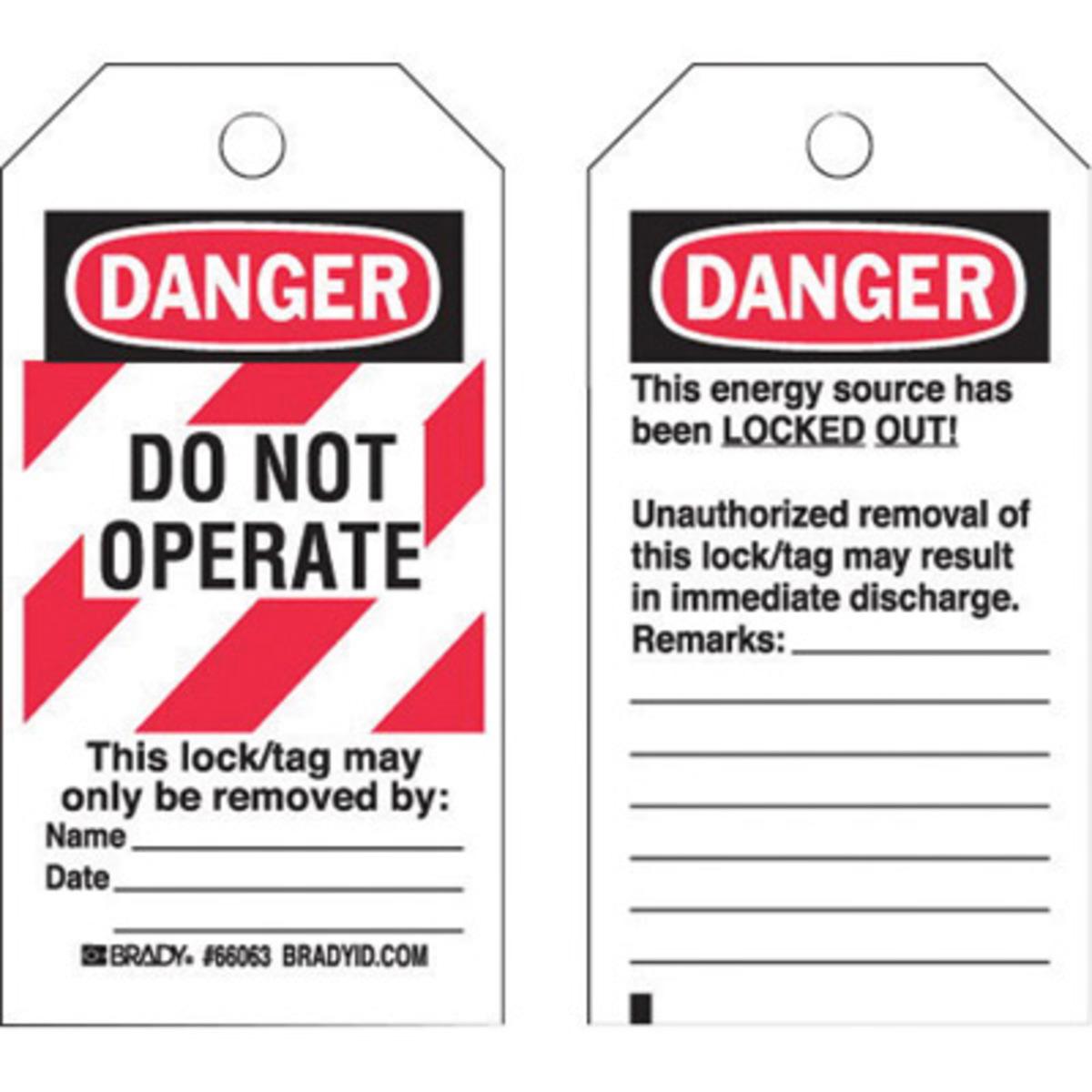 Brady 5 34 X 3 Black Polyester Tag DO NOT OPERATE THI BRD66063 for sale online at autumn supply