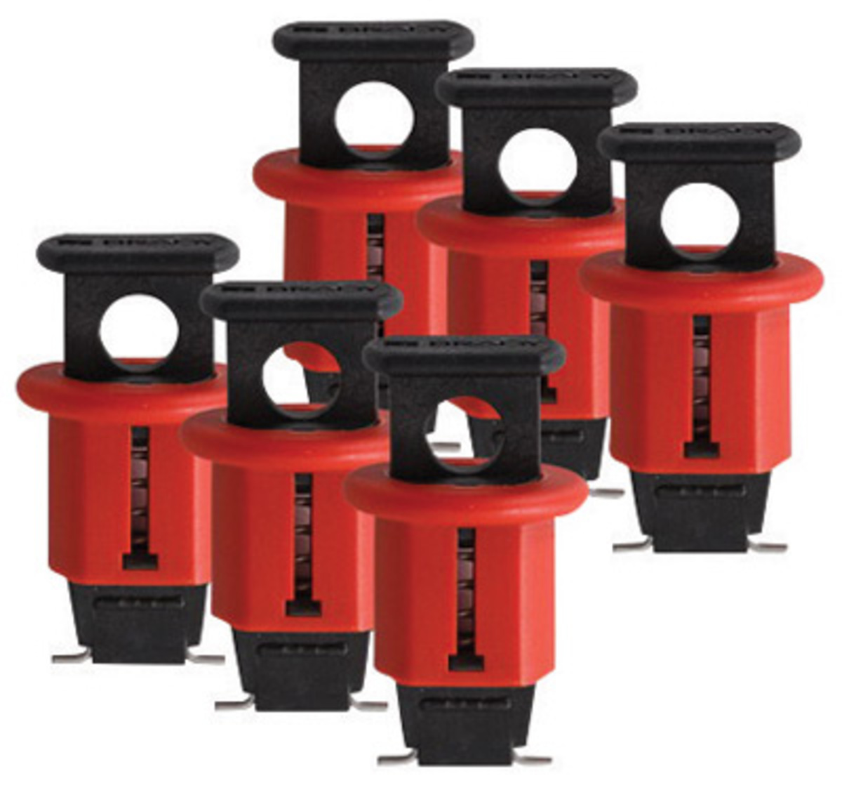 Brady Red Reinforced FiberglassNylon Lockout 6 ea BRD90845 for sale online at autumn supply