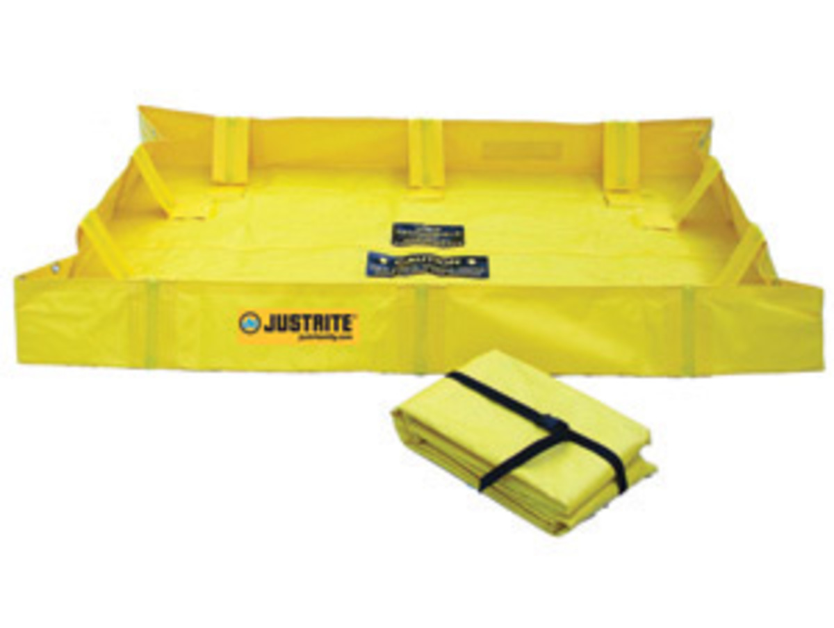 Justrite 4 X 4 X 8 QuickBerm Lite Yellow PVC Coated F JTR28556 for sale online at autumn supply