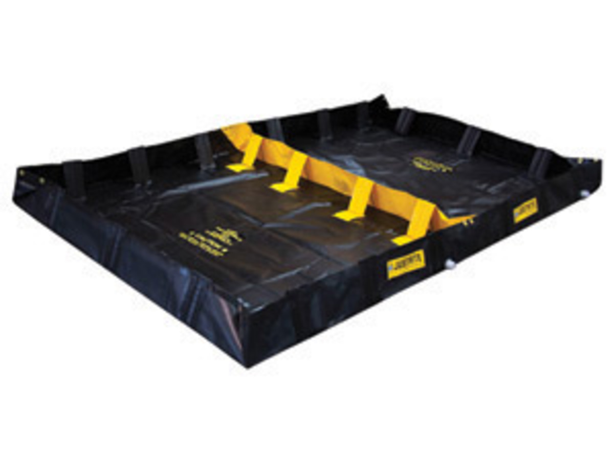 Justrite 6 X 10 X 8 Decon QuickBerm Black PVC Coated JTR28570 for sale online at autumn supply