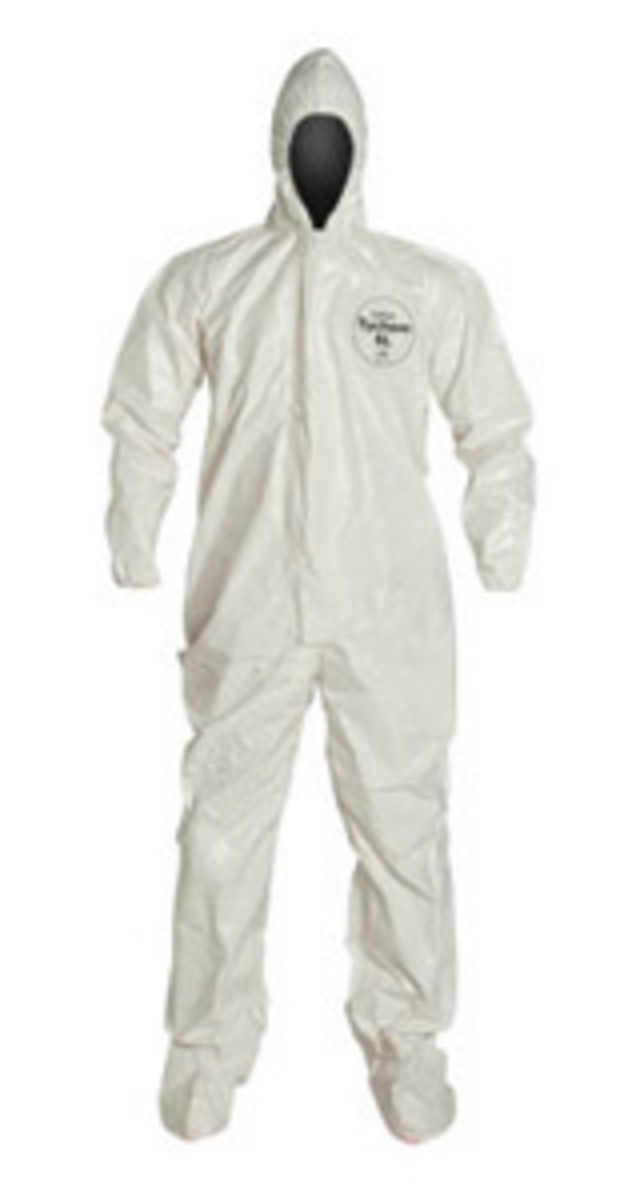 DuPont™ Size 2X White Tychem® 4000 12 mil Saranex™ 23-P/Tyvek® Bib Pants/Overalls (Availability restrictions apply.)