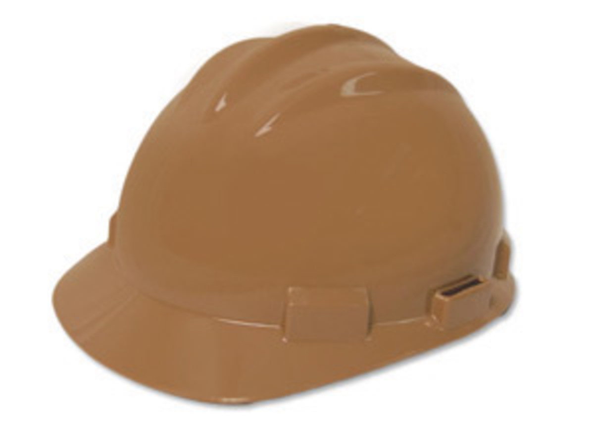 Bullard® Tan HDPE Cap Style Hard Hat With Pinlock/4 Point Pinlock Suspension