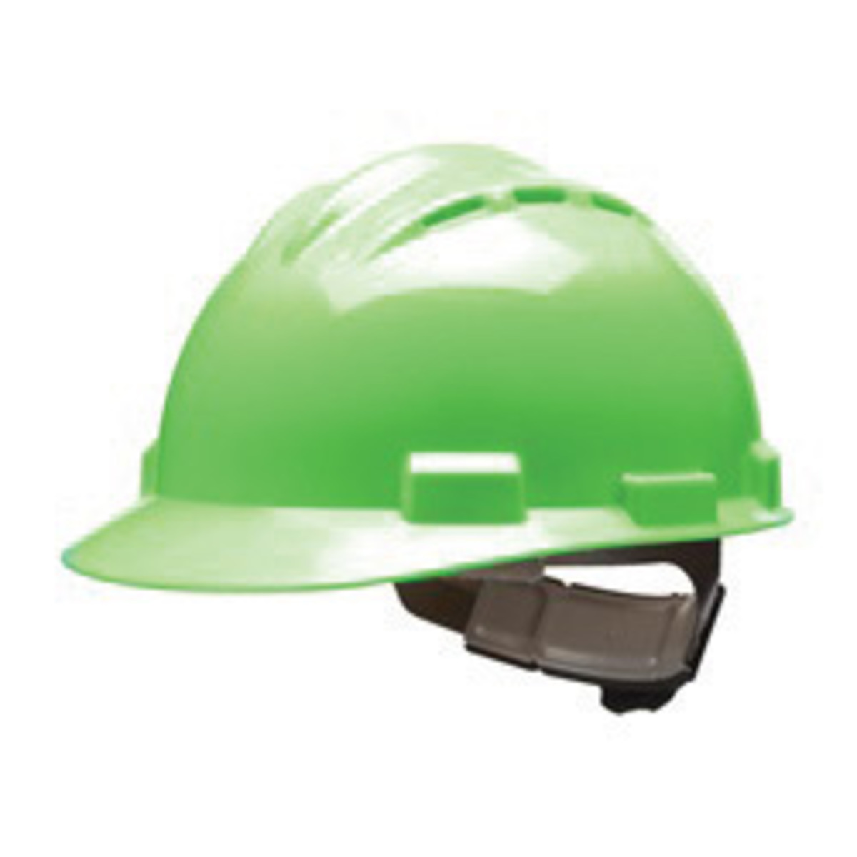 Bullard® Green HDPE Cap Style Hard Hat With Ratchet/4 Point Ratchet Suspension