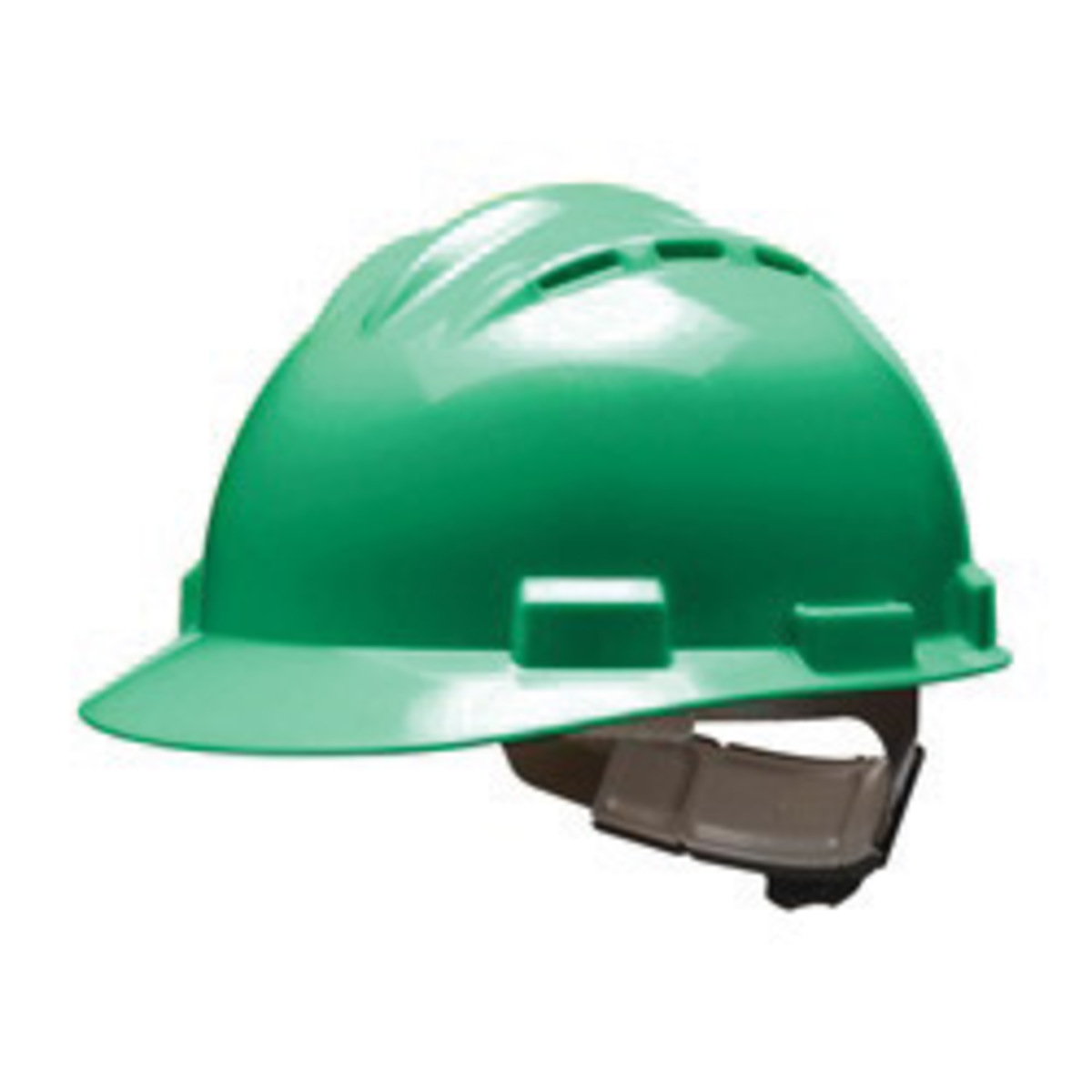 Bullard® Green HDPE Cap Style Hard Hat With Pinlock/4 Point Pinlock Suspension
