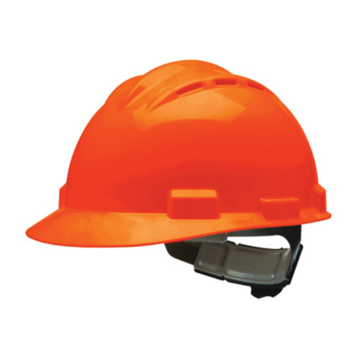 Bullard® Orange HDPE Cap Style Hard Hat With 4 Point Ratchet/Ratchet Suspension