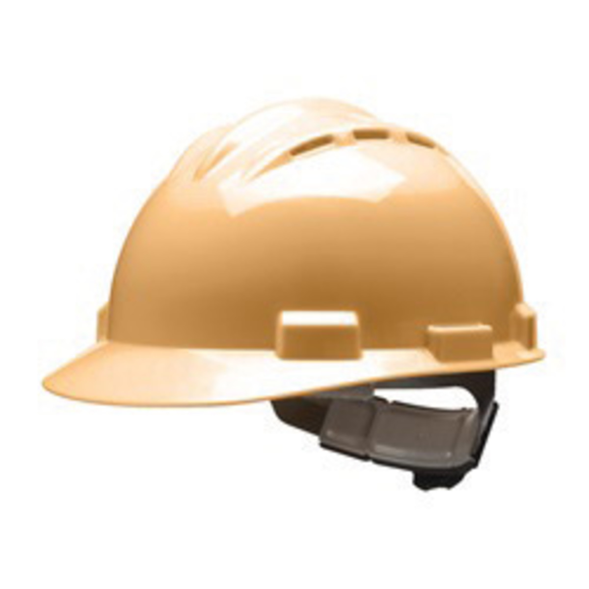 Bullard® Tan HDPE Cap Style Hard Hat With 4 Point Ratchet/Ratchet Suspension