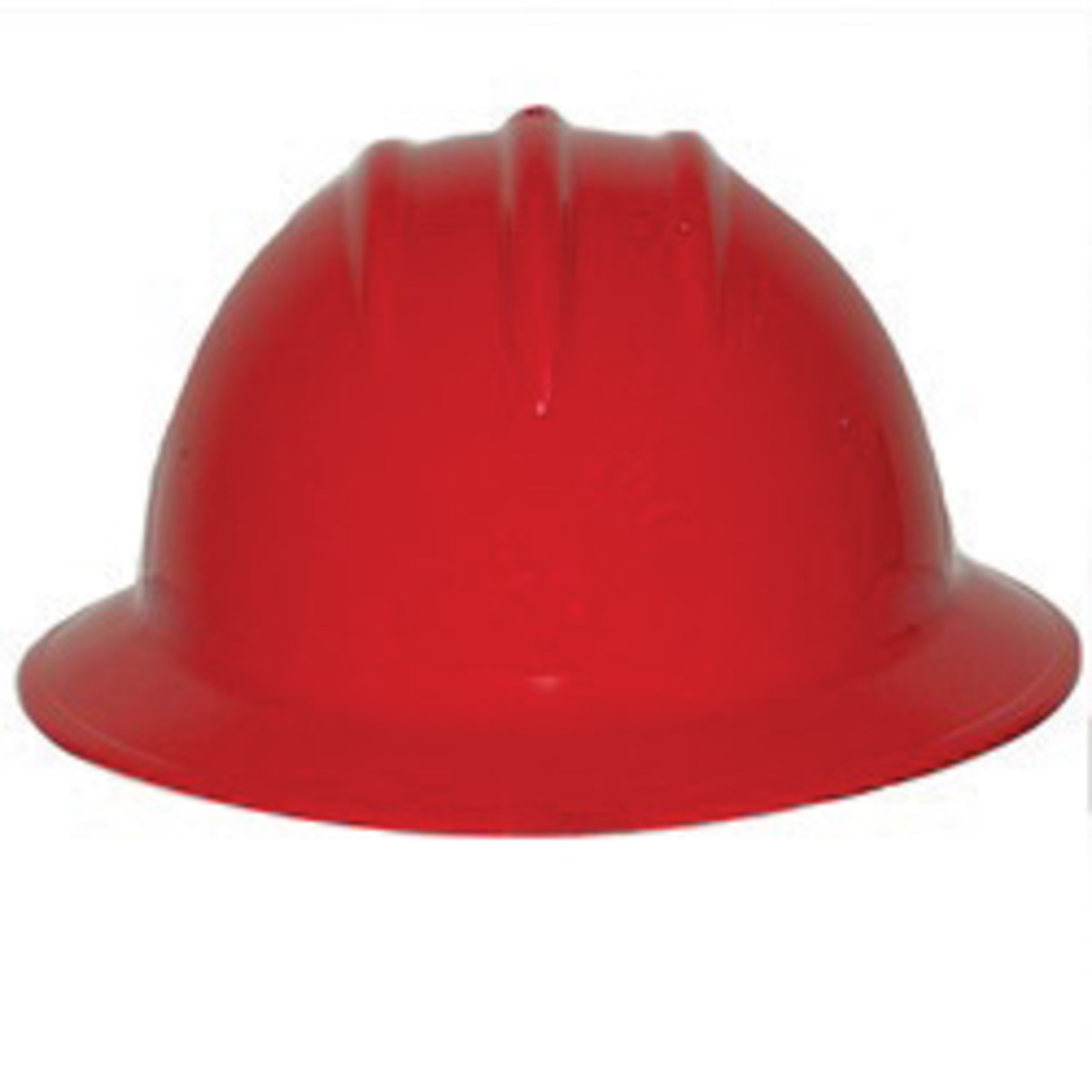 Bullard® Red HDPE Full Brim Hard Hat With Ratchet/6 Point Ratchet Suspension