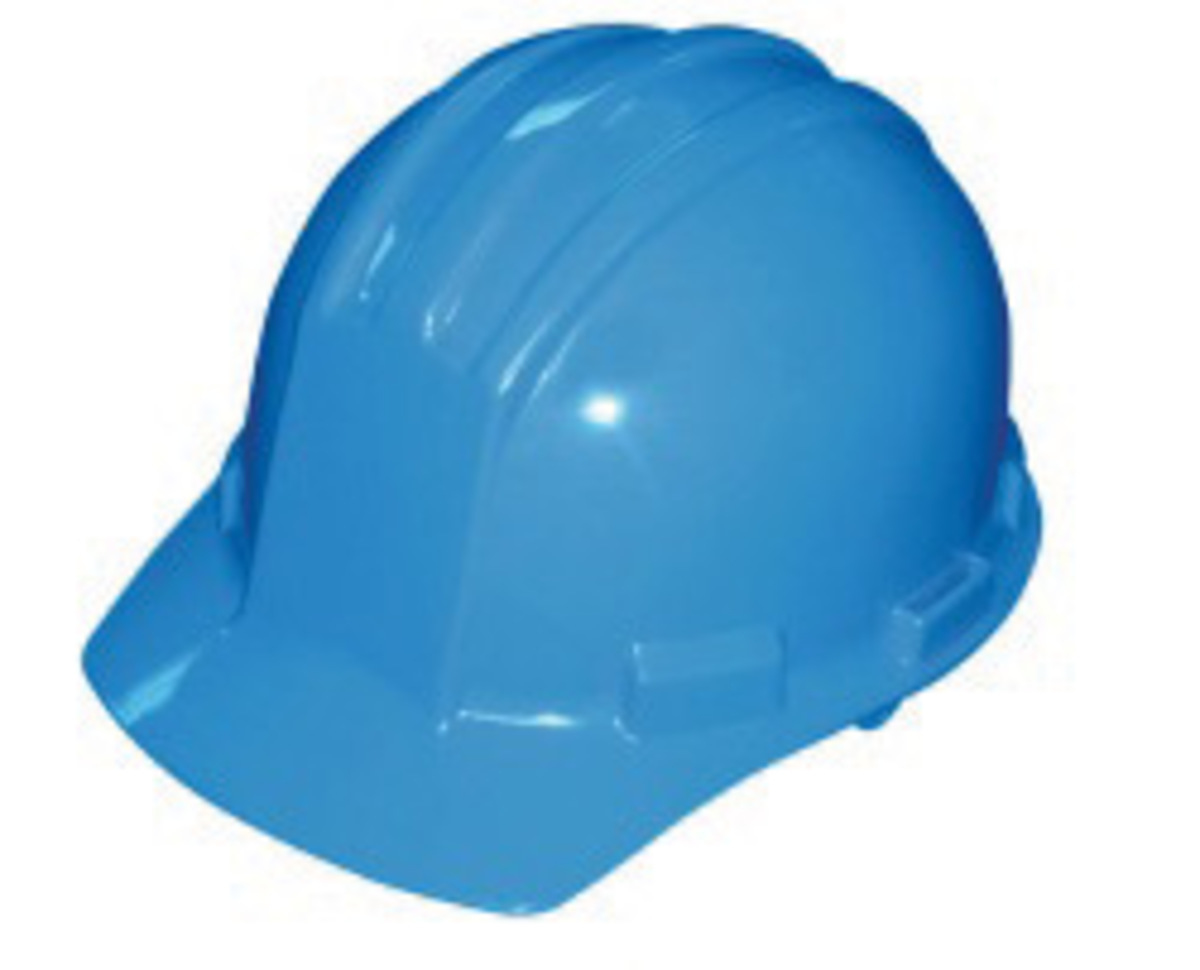 Bullard® Blue HDPE Cap Style Hard Hat With 4 Point Ratchet/Ratchet Suspension