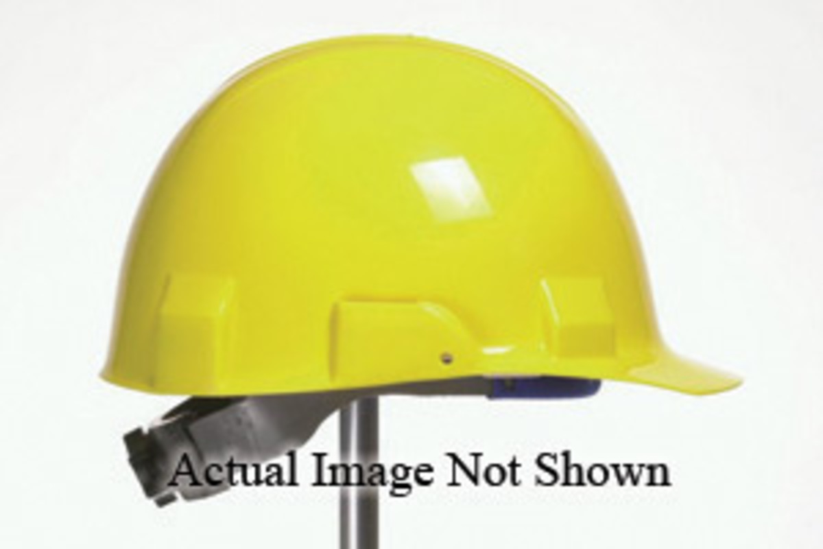 Bullard® Hi-Viz Green HDPE Cap Style Hard Hat With Ratchet/4 Point Ratchet Suspension