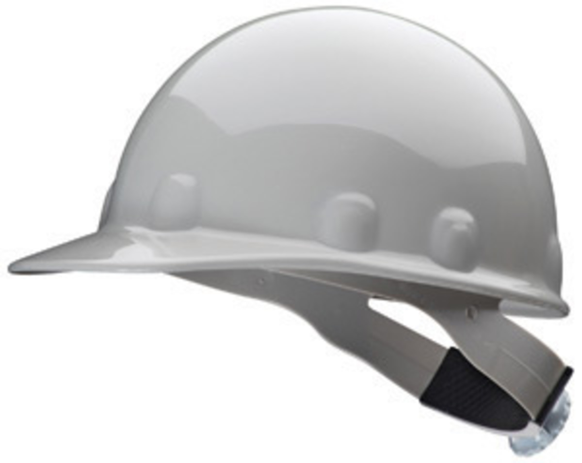 Honeywell Grey Fibre-Metal® E2 Thermoplastic Cap Style Hard Hat With Rachet/8 Point Ratchet Suspension