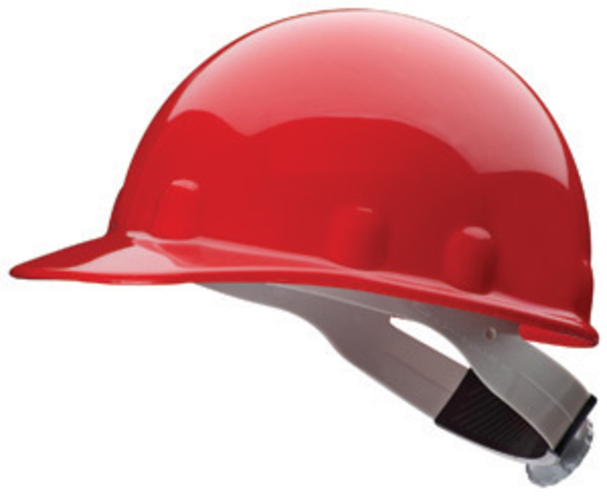 Honeywell Red Fibre-Metal® E2 Thermoplastic Cap Style Hard Hat With Rachet/8 Point Ratchet Suspension