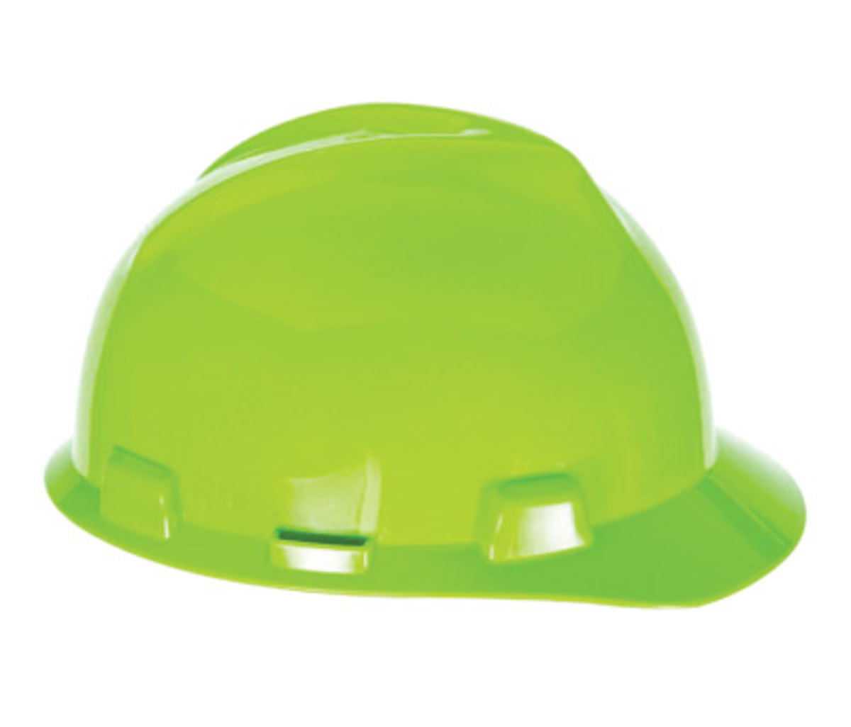 MSA Green Polyethylene Cap Style Hard Hat With 4 Point Ratchet/Ratchet Suspension