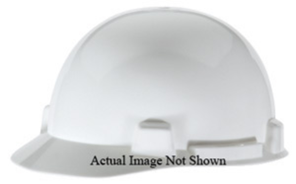 MSA Gray Polyethylene Cap Style Hard Hat With Ratchet/4 Point Ratchet Suspension