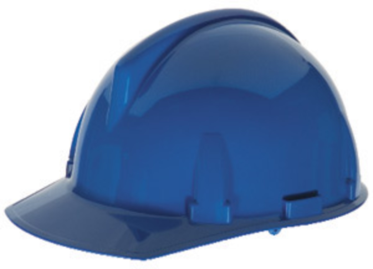 MSA Blue Polycarbonate Cap Style Hard Hat With Pinlock/4 Point Pinlock Suspension