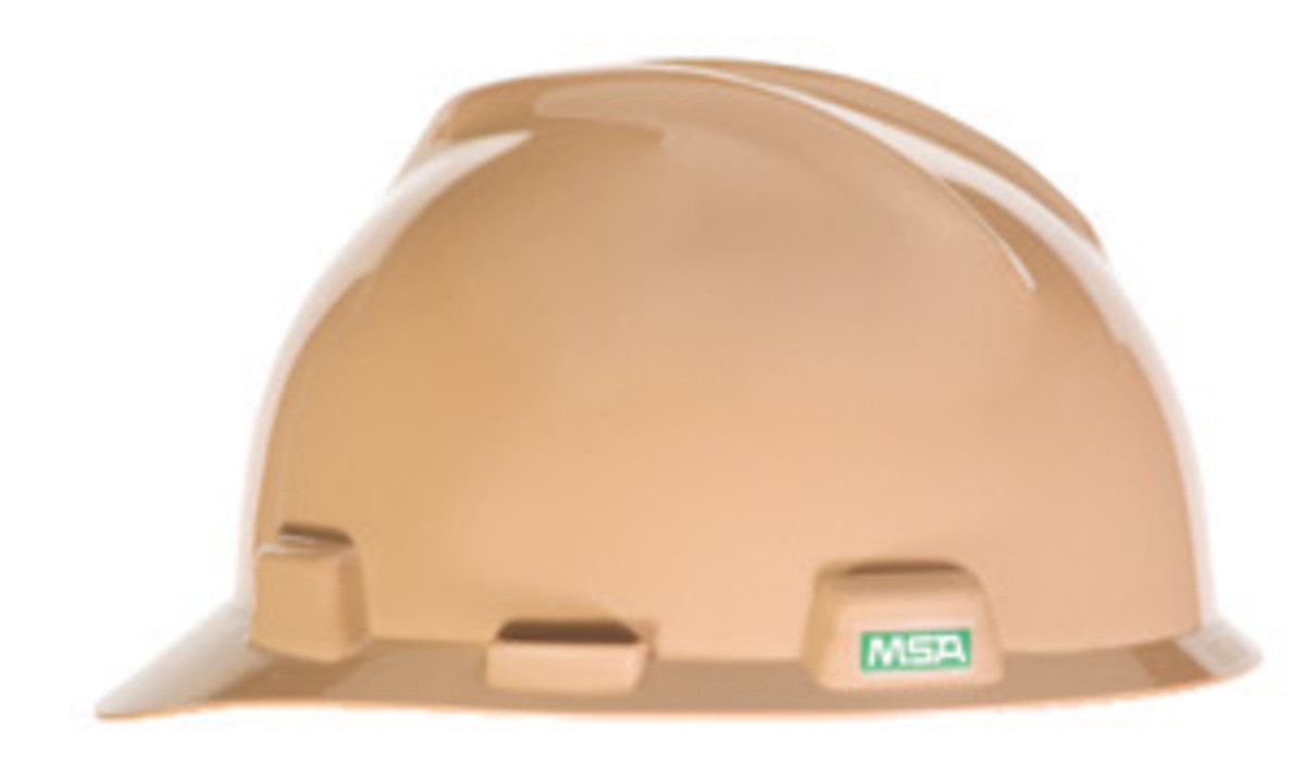 MSA Tan Polyethylene Cap Style Hard Hat With Pinlock4 MSA478237 for sale online at autumn supply
