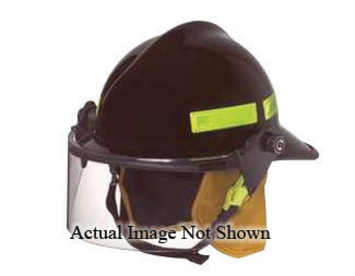 MSA Orange Cairns® Fiberglass Cap Style Fire Helmet With Ratchet Suspension