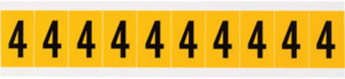 Brady 1 12 X 78 BlackYellow Vinyl Label 4 BRD1530-4 for sale online at autumn supply
