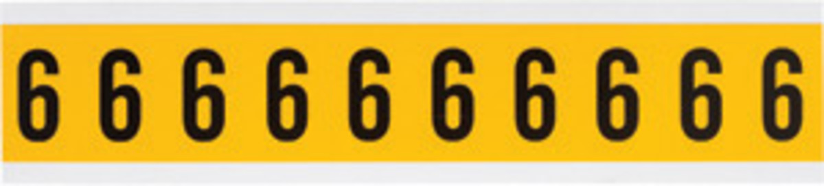 Brady 1 12 X 78 BlackYellow Vinyl Label 6 BRD1530-6 for sale online at autumn supply