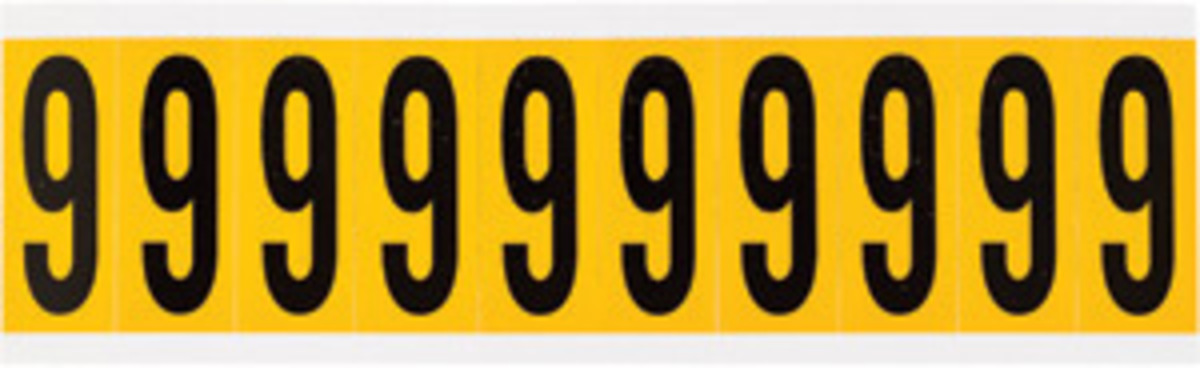 Brady 2 14 X 78 BlackYellow Vinyl Label 9 BRD1534-9 for sale online at autumn supply