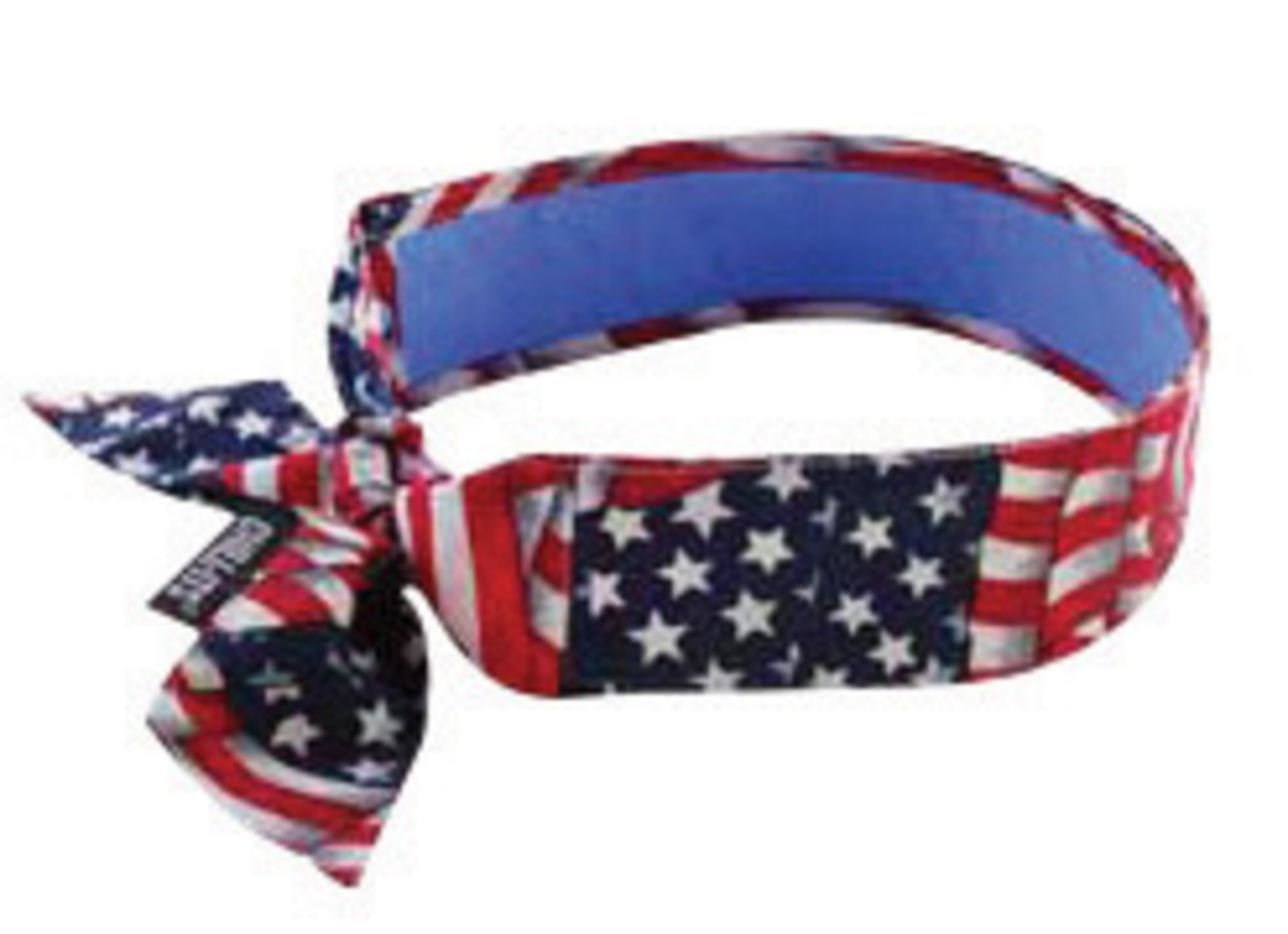 Ergodyne Stars & Stripes Chill-Its® 6700CT Cotton/PVA Evaporative Cooling Bandana