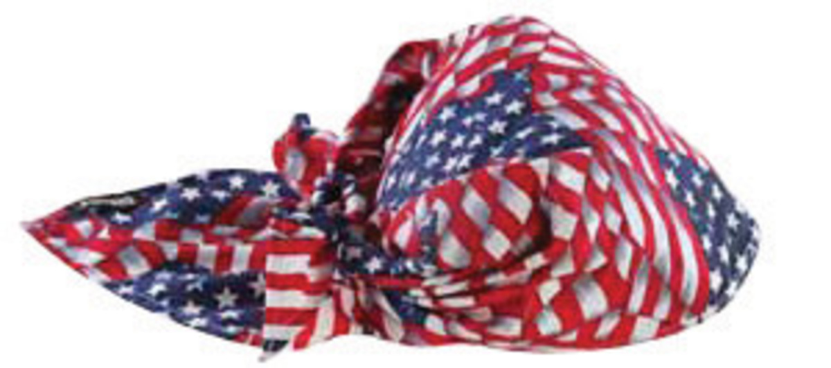 Ergodyne Stars & Stripes Chill-Its® 6710CT Cotton/PVA Evaporative Cooling Hat