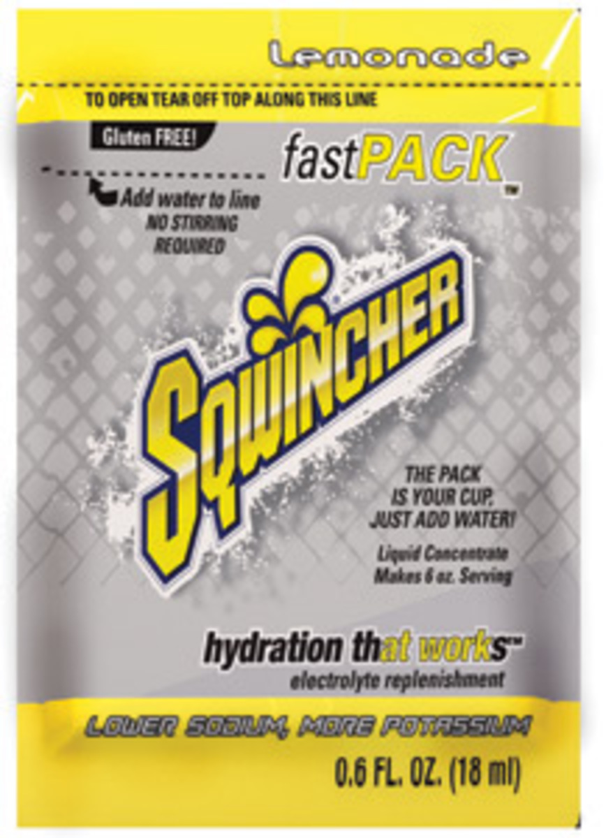 Sqwincher® .6 Ounce Lemonade Flavor Fast Pack® Liquid Concentrate Pouch Electrolyte Drink
