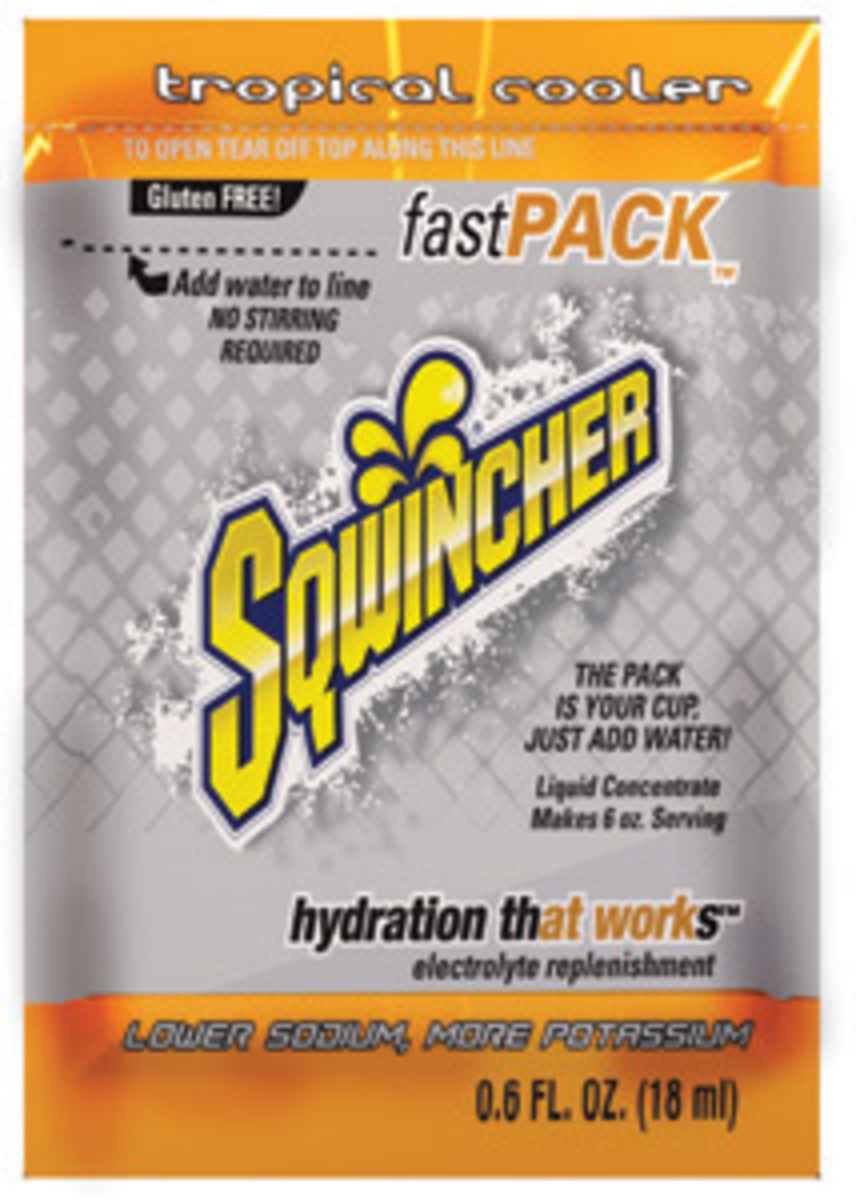 Sqwincher .6 Ounce Tropical Cooler Flavor Fast Pack L KPG159015309 for sale online at autumn supply