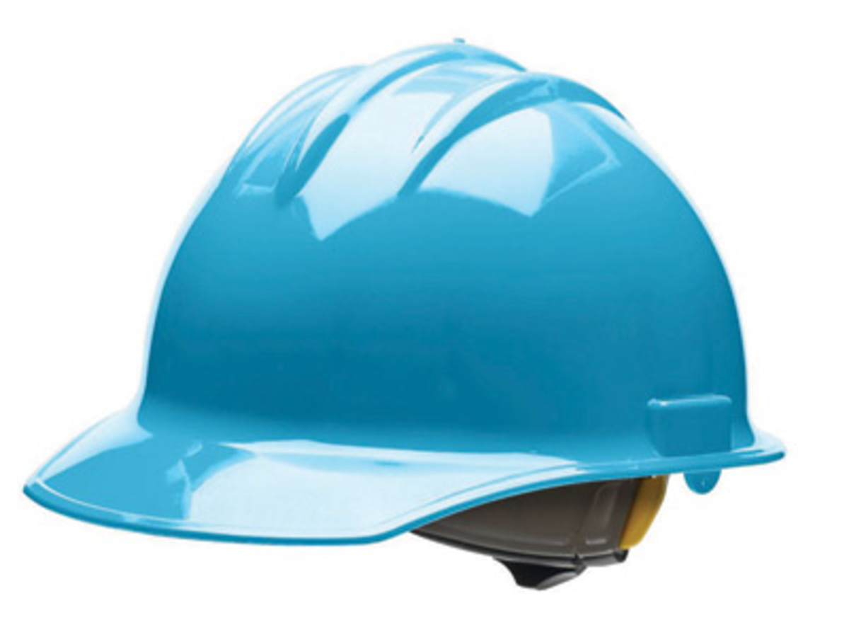 Bullard® Blue HDPE Cap Style Hard Hat With 6 Point Pinlock/Pinlock Suspension