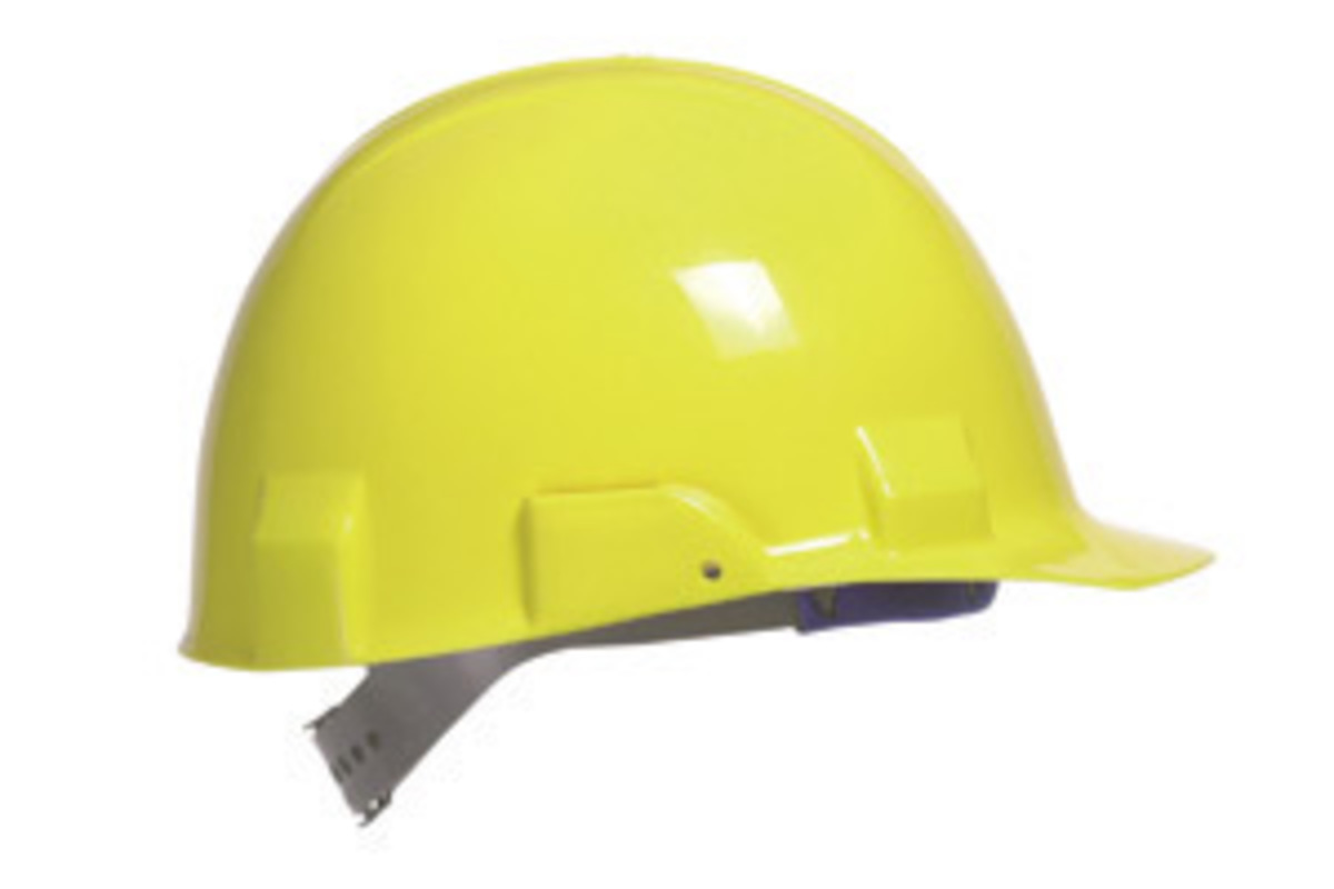 Bullard® Yellow HDPE Cap Style Hard Hat With 4 Point Ratchet/Ratchet Suspension