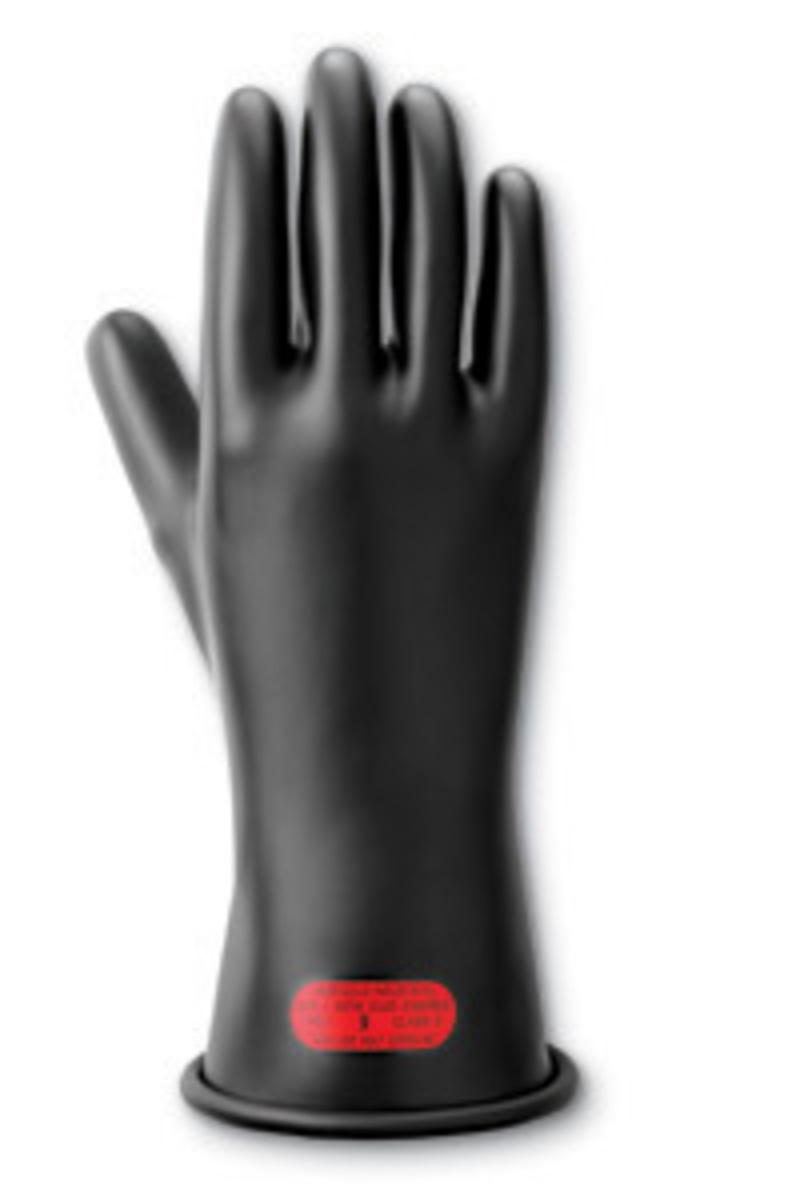 Salisbury Electrical Rubber Gloves Class 0 Low Voltage 11'' Black E011B  Stock Item