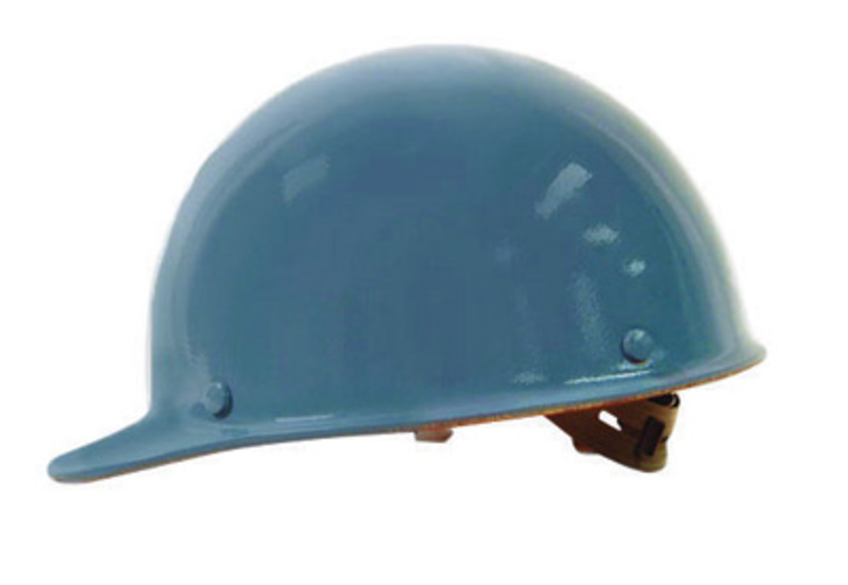 MSA Blue Phenolic Cap Style Hard Hat With Pinlock/4 Point Pinlock Suspension