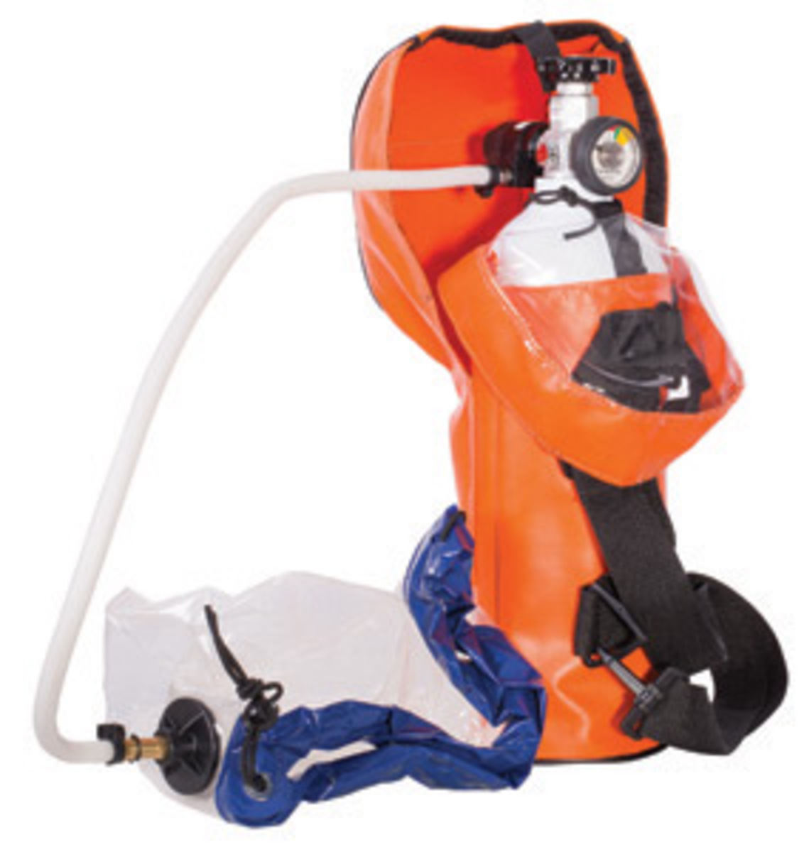 Honeywell 3000 psig ER5000 Escape Breathing Apparatus With Valve/Pressure Gauge Assembly, Breathing Tube, Protective Air Hood/Re Honeywell 3000 psig ER5000 Escape Breathing Apparatus With Valve/Pressure Gauge Assembly, Breathing Tube, Protective Air Hood/Re