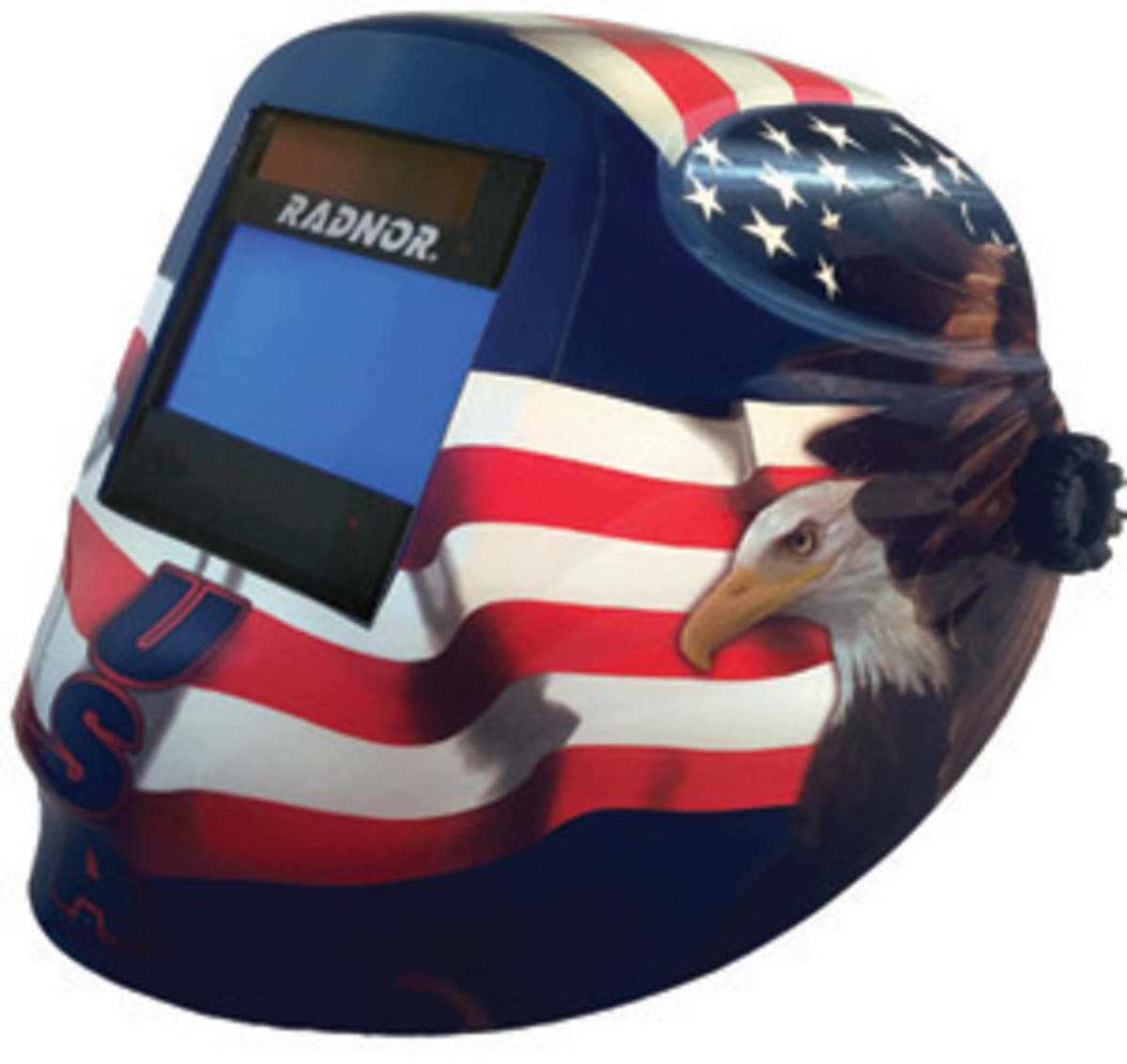 RADNOR® RDX60 Blue/Red/White Welding Helmet With 5