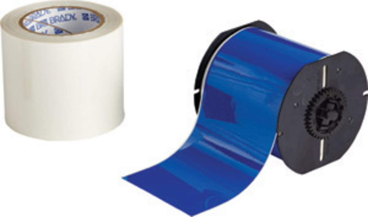 Brady 4 X 100 Blue 8 mil Polyester B30 ToughStripe Fl BRD139937 for sale online at autumn supply