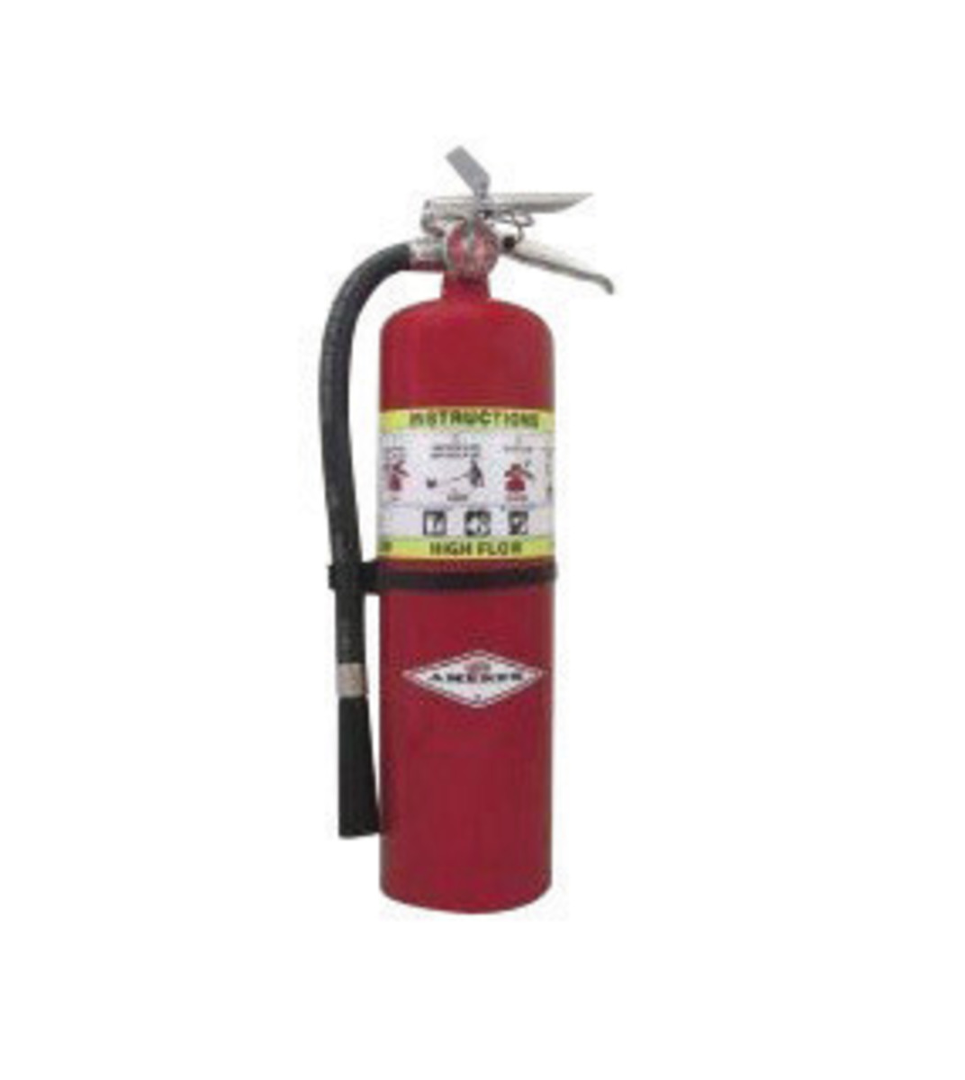 Amerex® 10 Pound ABC Dry Chemical 1A:20B:C High Flow Portable Fire Extinguisher For Class A, B And C Fires With Chrome Plated Br