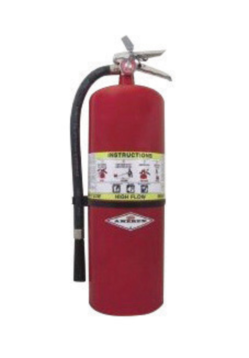 Amerex® 20 Pound Regular Dry Chemical 60-B:C High Flow Portable Fire Extinguisher For Class B And C Fires With Chrome Plated Bra