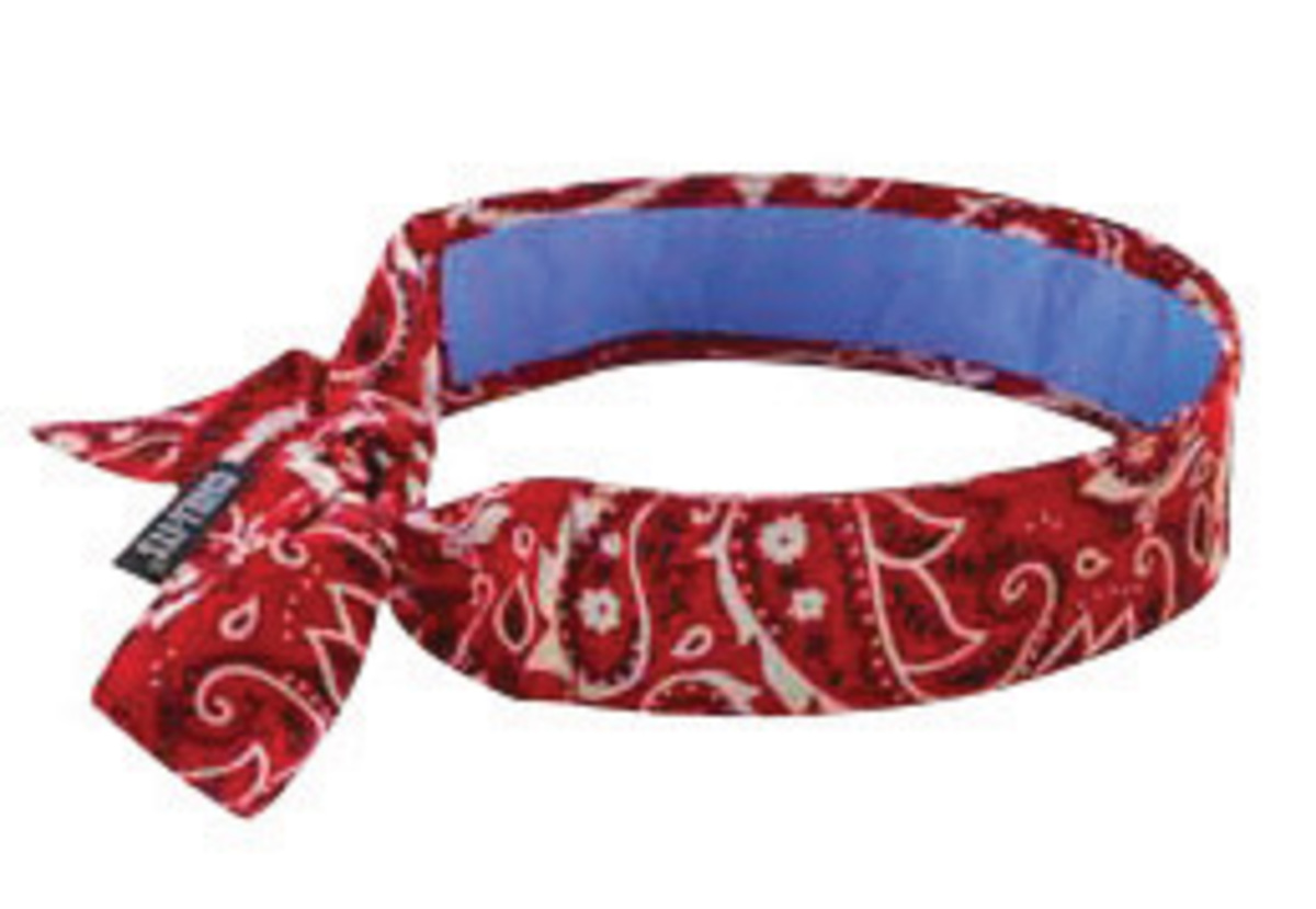 Ergodyne Red Western Chill-Its® 6700CT Cotton/PVA Evaporative Cooling Bandana