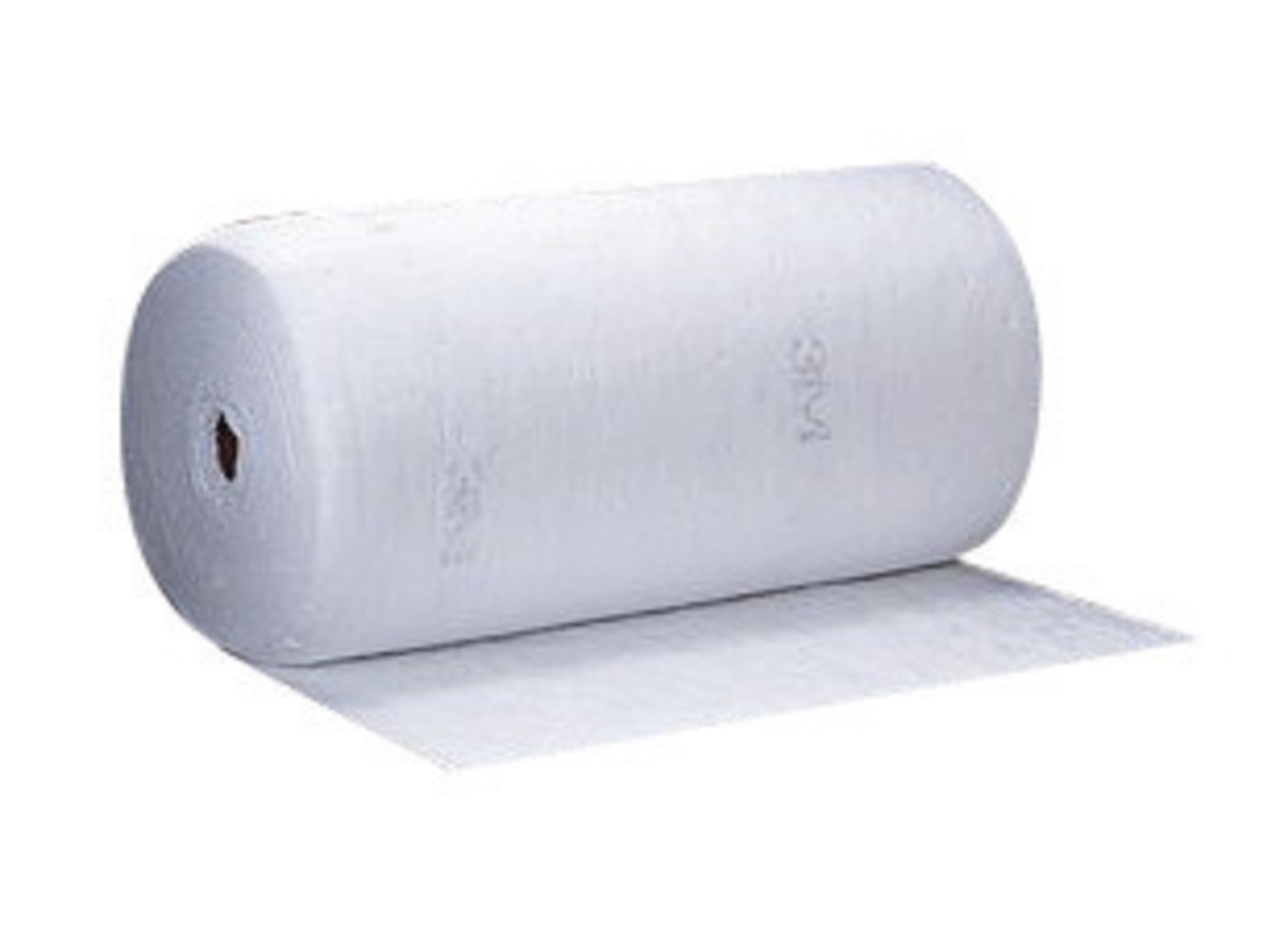 3M 38 X 144 White PolyesterPolypropylene Sorbent Roll 3MRHP-100 for sale online at autumn supply