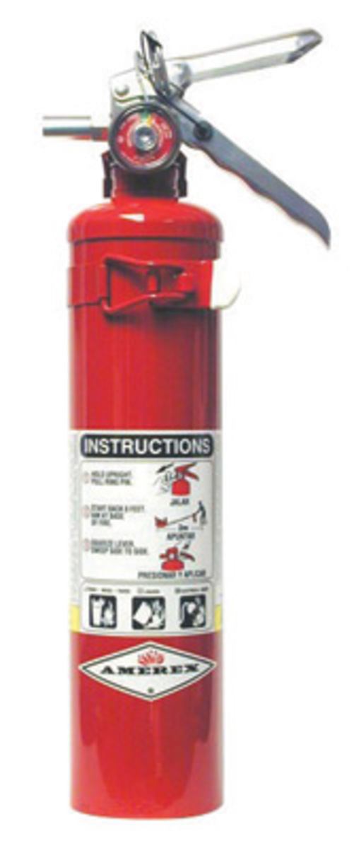 Amerex® 2.5 Pound Stored Pressure ABC Dry Chemical 1A:10B:C Multi-Purpose Fire Extinguisher For Class A, B And C Fires With Anod