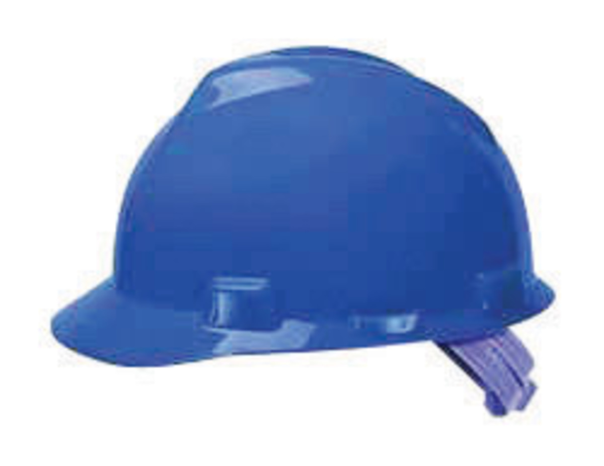 MSA Blue Polyethylene Cap Style Hard Hat With Pinlock/4 Point Pinlock Suspension