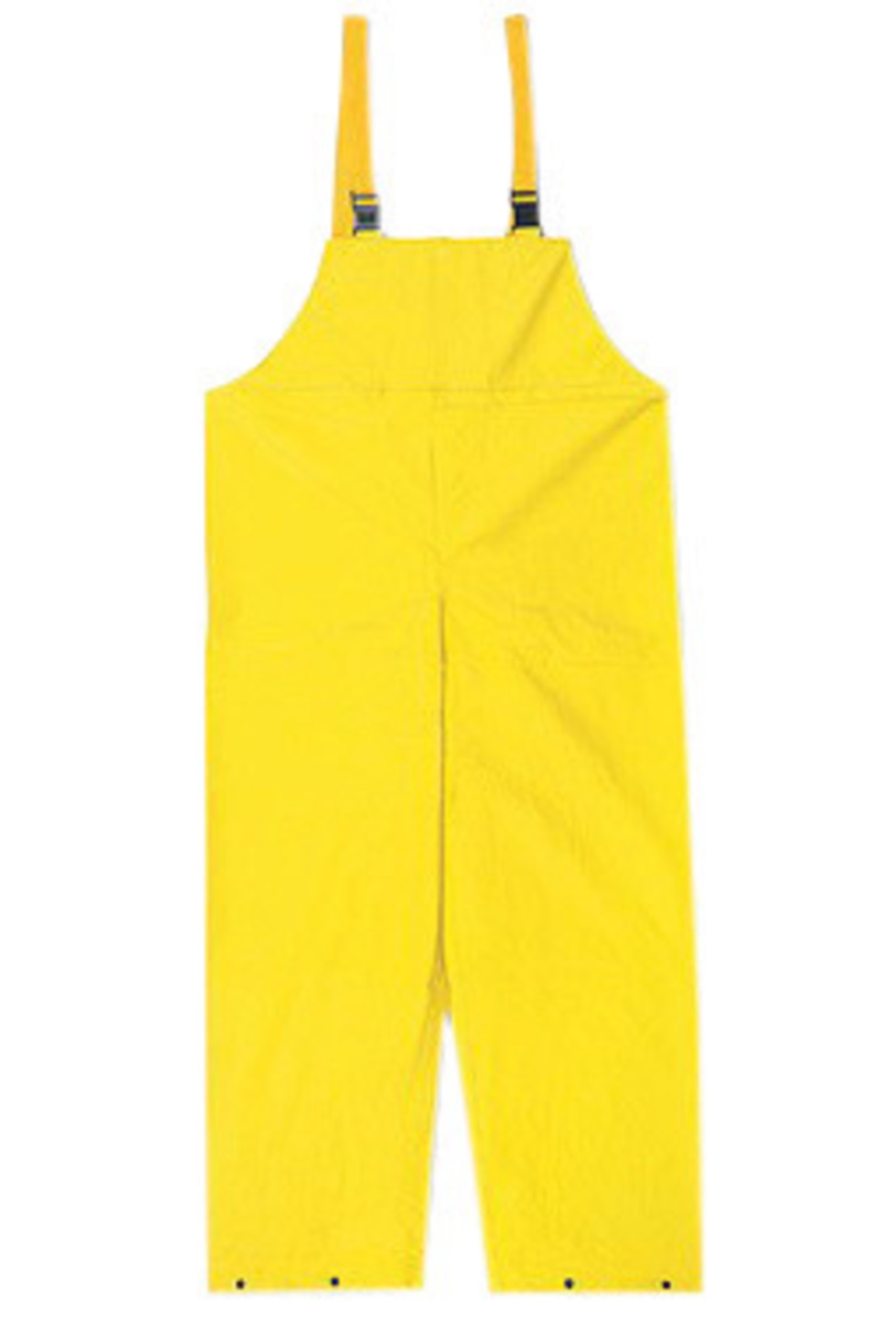 MCR Safety® Yellow Concord .35 mm Neoprene And Nylon Bib Pants With Take Up Snaps On Ankles