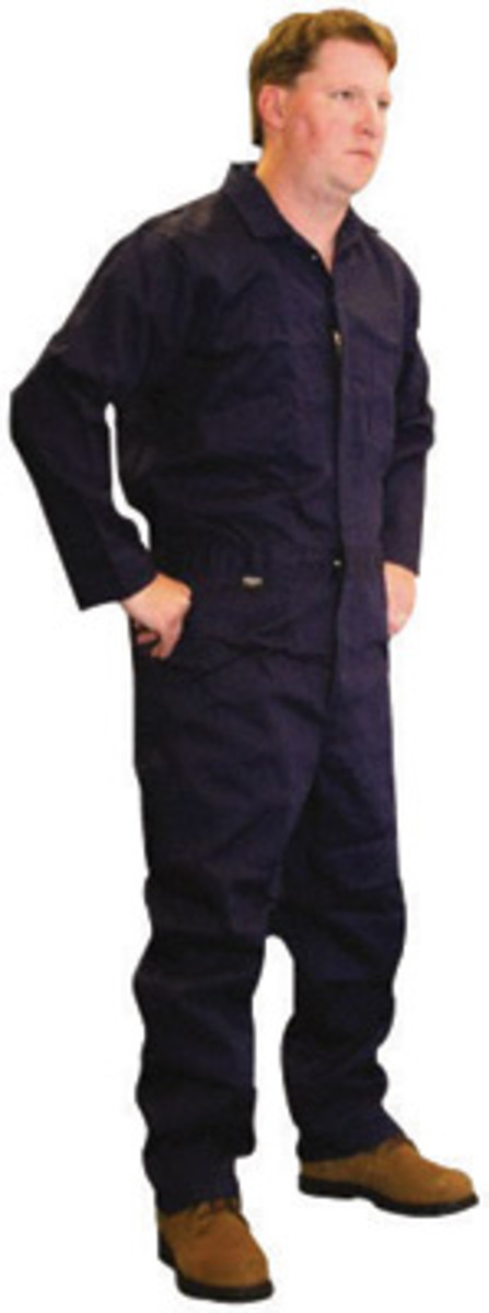 Stanco Safety Products™ Size 2X Tall Navy Blue Indura® Arc Rated Flame Resistant Coveralls With Front Zipper Closure