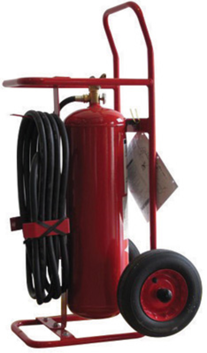 Amerex® 50 Pound Stored Pressure Purple K Dry Chemical 160-B:C Wheeled Fire Extinguisher For Class B And C Fires With 12.5