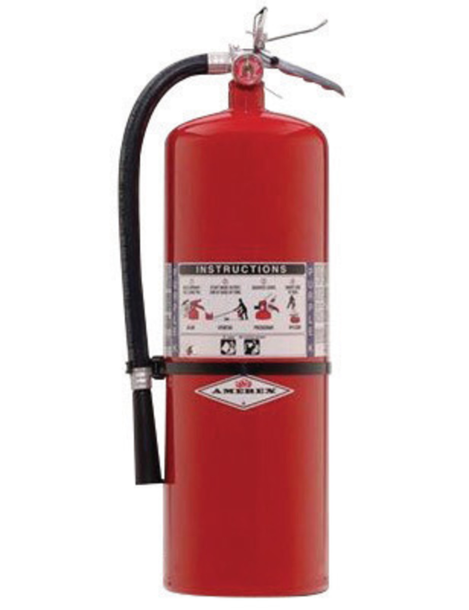 Amerex® 20 Pound Stored Pressure Purple K Dry Chemical 120-B:C Fire Extinguisher For Class B And C Fires With Anodized Aluminum
