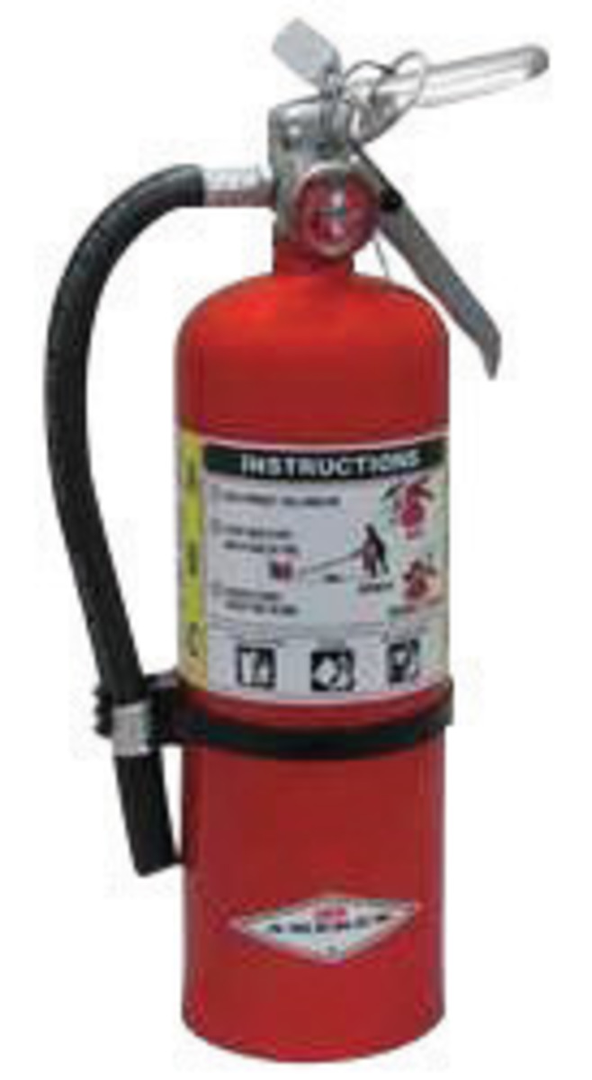 Amerex® 5 Pound Stored Pressure ABC Dry Chemical 3A:40B:C Multi-Purpose Fire Extinguisher For Class A, B And C Fires With Anodiz