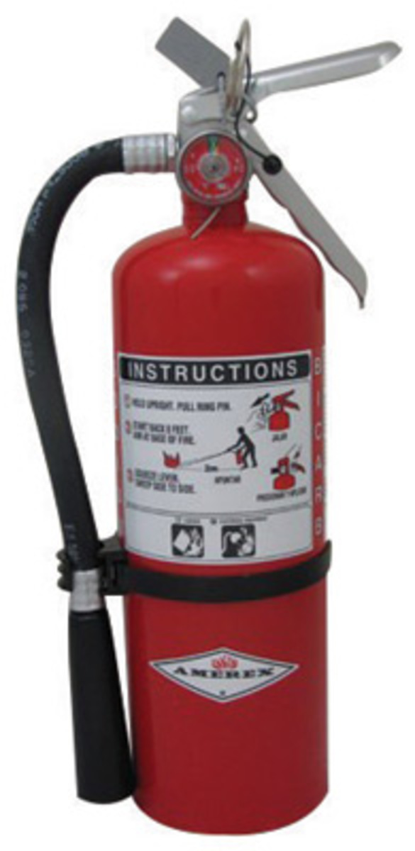 Amerex® 5.5 Pound Stored Pressure Regular Dry Chemical 40-B:C Fire Extinguisher For Class B And C Fires With Anodized Aluminum V