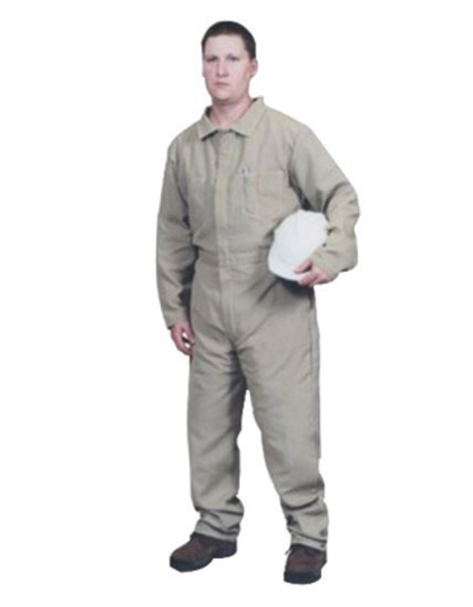 Stanco Safety Products™ X-Large Tall Tan Nomex® IIIA Arc Rated Flame Resistant Coveralls With Front Zipper Closure And 1 (4.8 ca
