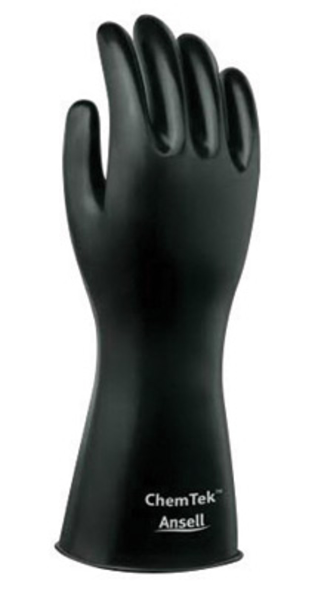 Ansell Size 9 Black ChemTek™ 4 mils Viton®/8 mils Butyl Viton® And Butyl Chemical Resistant Gloves