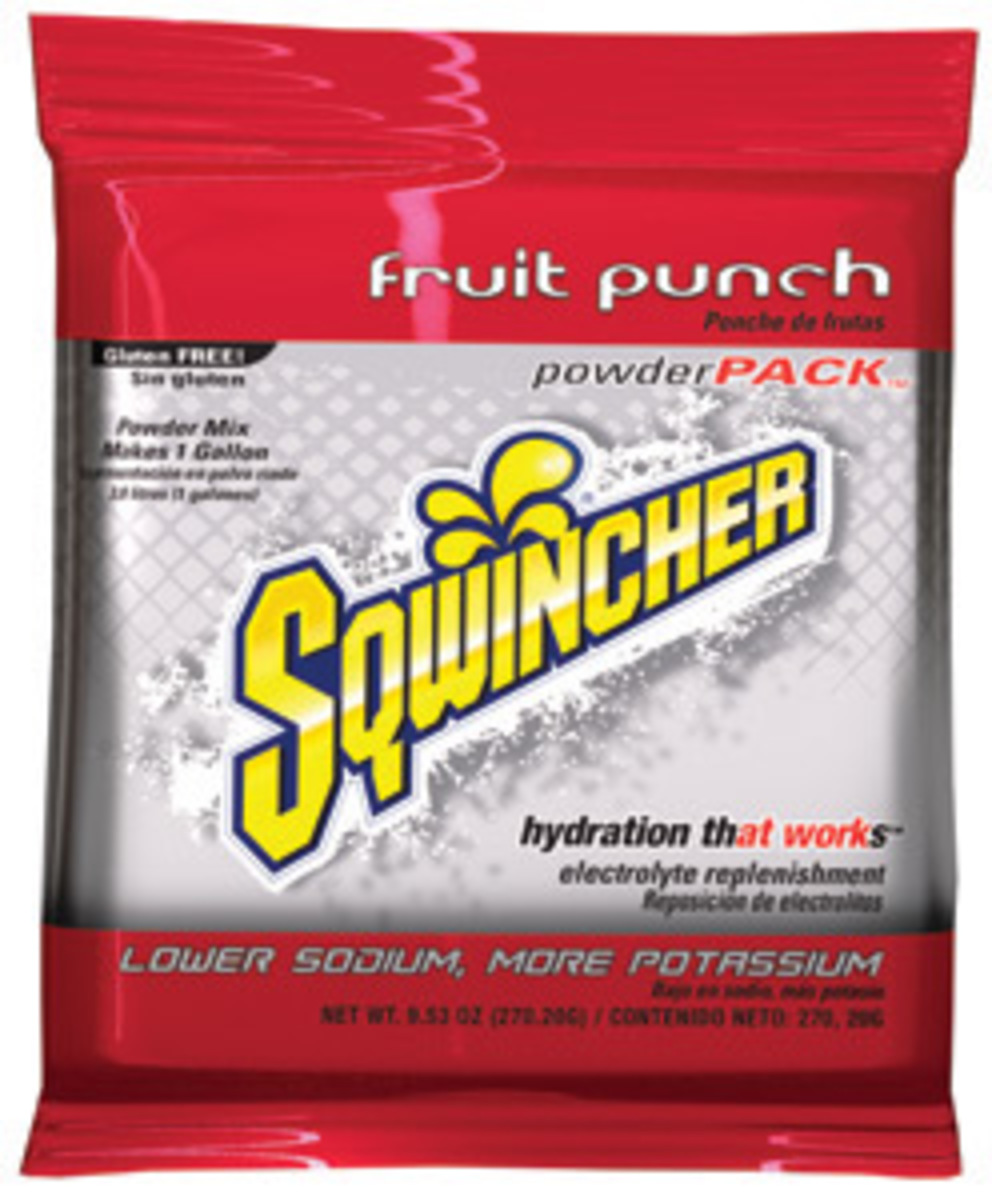 Sqwincher® 9.53 Ounce Fruit Punch Flavor Powder Pack Powder Mix Package Electrolyte Drink
