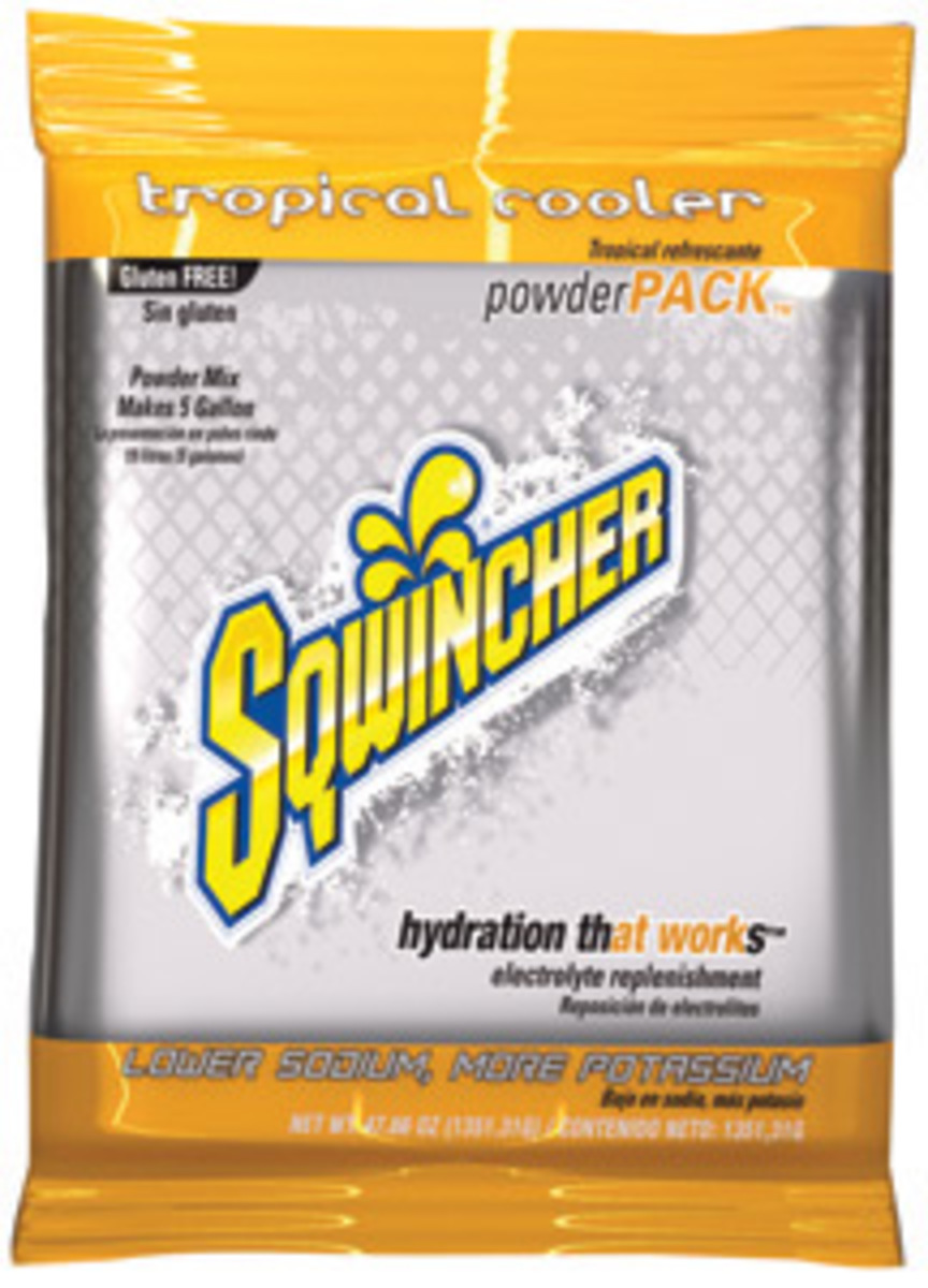 Sqwincher 47.66 Ounce Tropical Cooler Flavor Powder P KPG159016409 for sale online at autumn supply